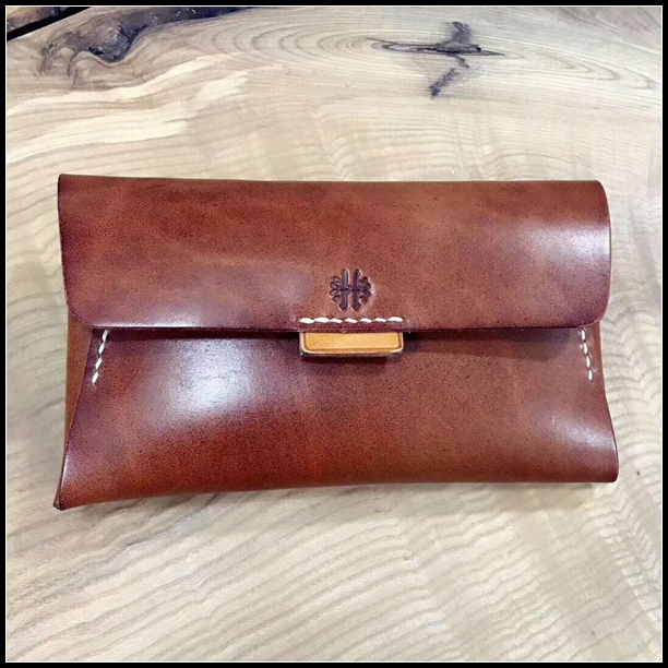 highest quality full grain cow leather men's trendy design purse