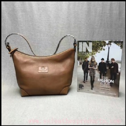 hot sale fashion designed first grain cow leather lady dumpling bag