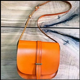 highest quality full grain cow leather lovely design lady saddle bag