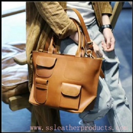 hot sale original manufacturer first grain leather lady fashion tote bag