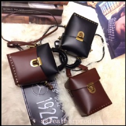 newest fashion designed lady cow leather bag good produced leather shoulder bag