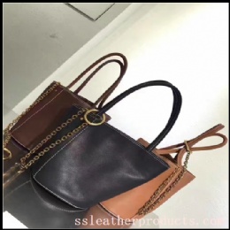 hot sale fashion designed chain lady shoulder bag first layer leather bag