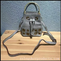 fashion designed special first layer leather lady bucket bag