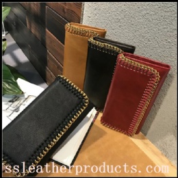 fashion designed high quality first layer cow leather wallets trendy clucth