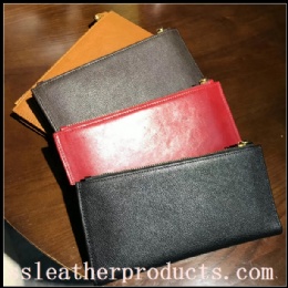 trendy designed high quality first layer cow leather fashion wallets