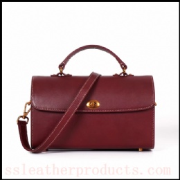 hot sale trendy design top quality genuine leather lady fashion shoulder bag