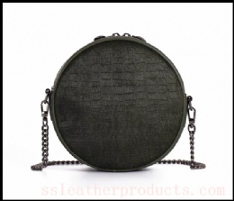 hot sale trendy design top quality genuine leather lady fashion chain bag