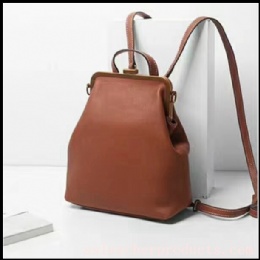 2020 fashion designed hot sale original manufacturer lady genuine leather backpack