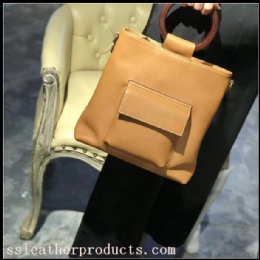 hot sale trendy designed first grain cow leather elegant lady handbag