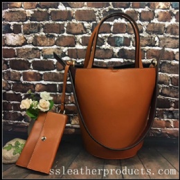 hot sale fashion designed first grain cow leather lady suite handbag