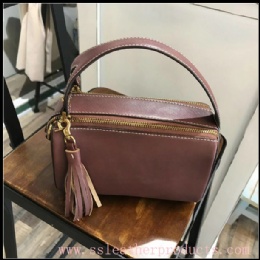 2018 hot sale original manufacturer first grain leather vitage lady handbag