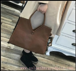 2018 hot sale original manufacturer first grain leather fashion lady big handbag