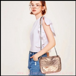 Classical design hot sale  lady first layer leather shoulder bag