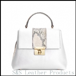 2019 newest design first layer leather elegant lady handbag